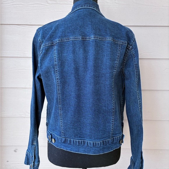 Vintage YTK Women’s Jones Jeans Dark Wash Trucker Denim Jacket, Size 4 - Picture 5 of 12